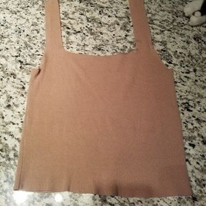 Knit square neck tank